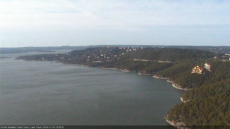 Lake Travis webcam, December 18, 2016 2:55 PM CT