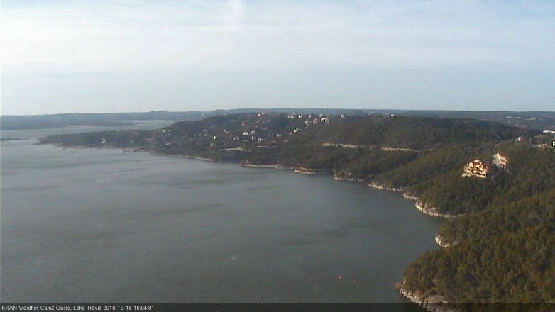 Lake Travis webcam, December 18, 2016 3:15 PM CT