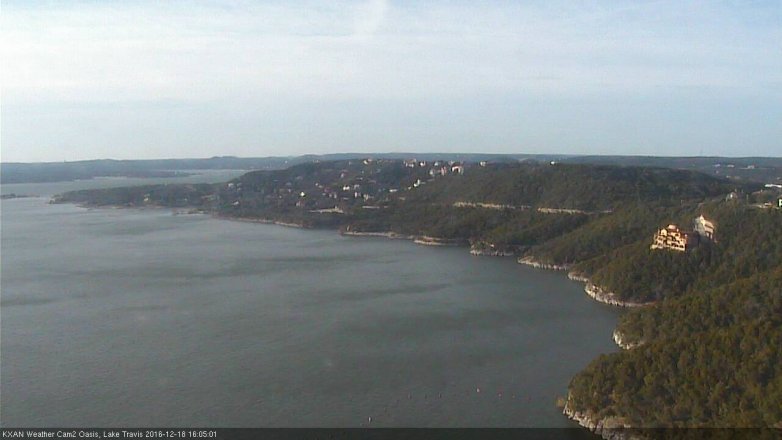 Lake Travis webcam, December 18, 2016 3:20 PM CT