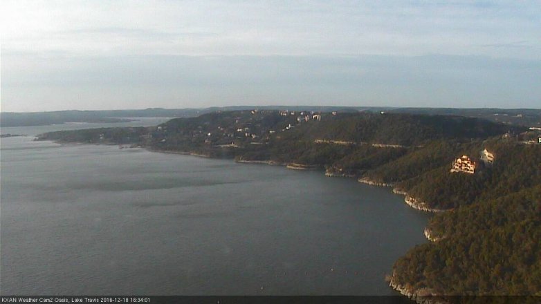 Lake Travis webcam, December 18, 2016 3:40 PM CT