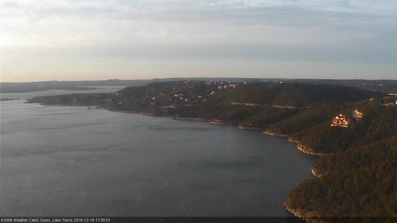 Lake Travis webcam, December 18, 2016 4:25 PM CT
