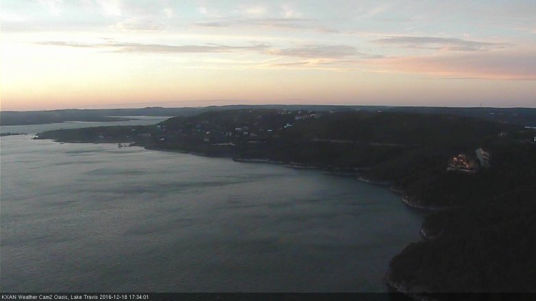 Lake Travis webcam, December 18, 2016 4:50 PM CT