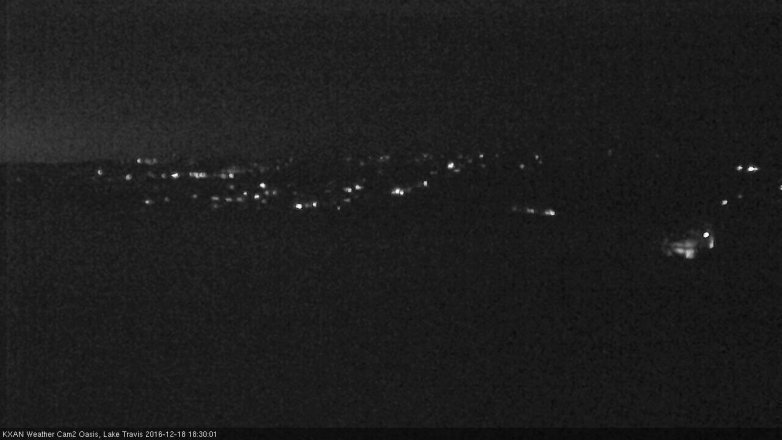 Lake Travis webcam, December 18, 2016 5:35 PM CT