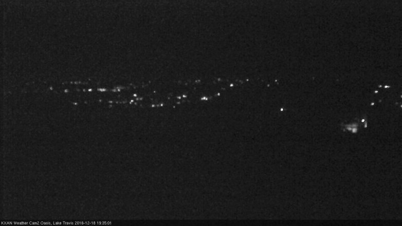 Lake Travis webcam, December 18, 2016 7:00 PM CT