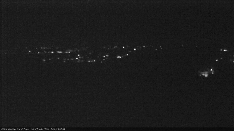 Lake Travis webcam, December 18, 2016 7:05 PM CT