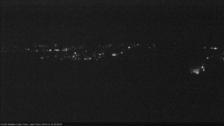 Lake Travis webcam, December 18, 2016 7:45 PM CT