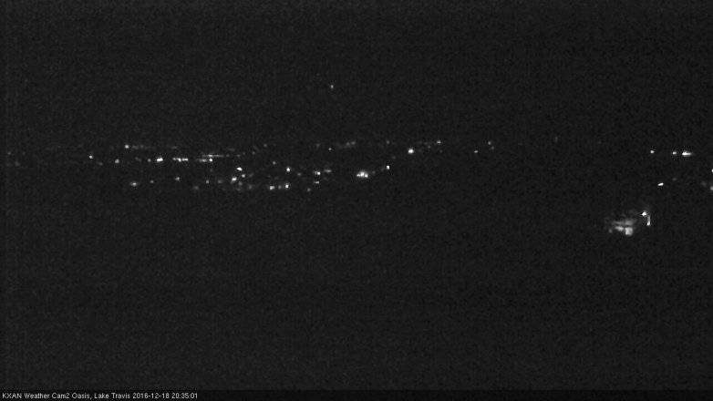 Lake Travis webcam, December 18, 2016 7:55 PM CT