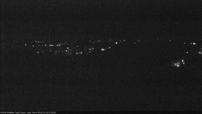 Lake Travis webcam, December 18, 2016 8:30 PM CT