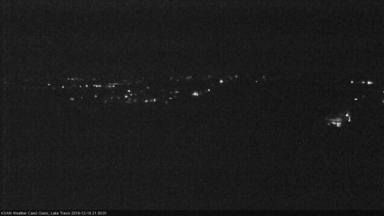 Lake Travis webcam, December 18, 2016 8:55 PM CT