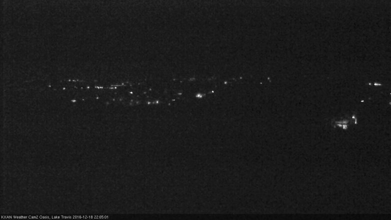 Lake Travis webcam, December 18, 2016 9:15 PM CT