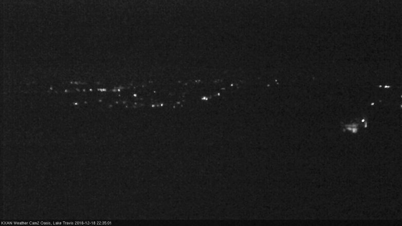 Lake Travis webcam, December 18, 2016 9:40 PM CT