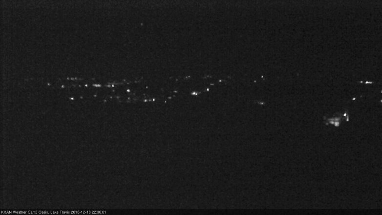 Lake Travis webcam, December 18, 2016 9:55 PM CT