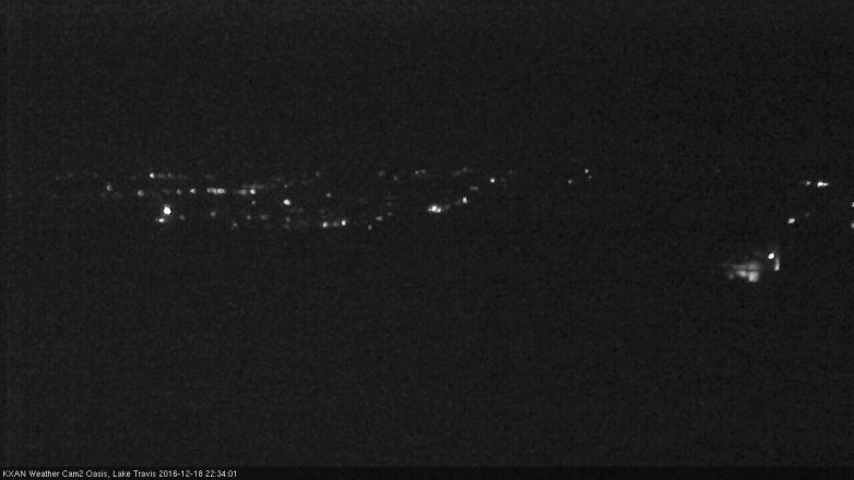 Lake Travis webcam, December 18, 2016 10:05 PM CT