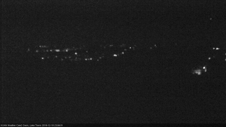 Lake Travis webcam, December 18, 2016 10:15 PM CT