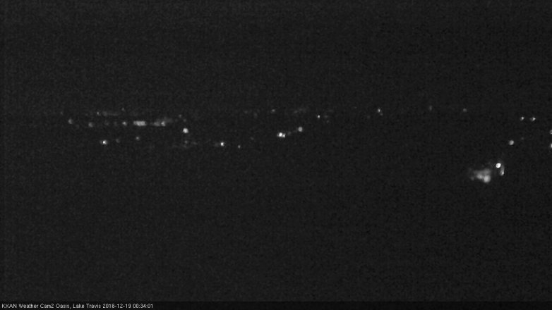 Lake Travis webcam, December 18, 2016 11:40 PM CT