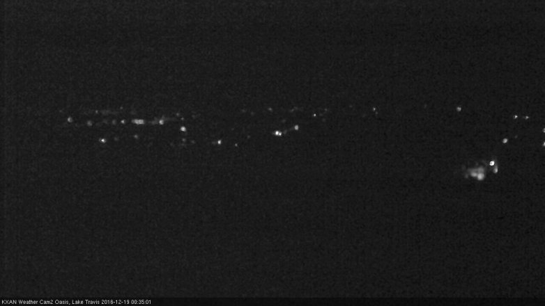 Lake Travis webcam, December 18, 2016 11:50 PM CT
