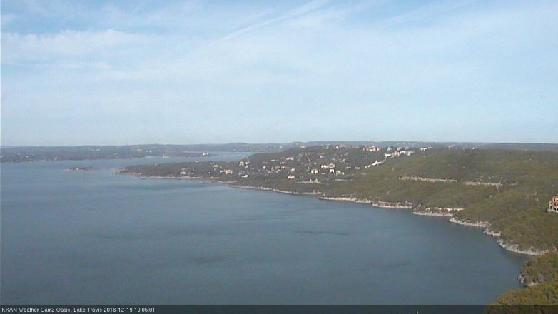 Lake Travis webcam, December 19, 2016 9:20 AM CT