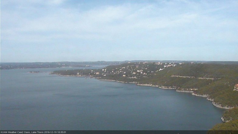 Lake Travis webcam, December 19, 2016 9:40 AM CT