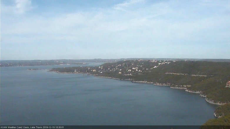 Lake Travis webcam, December 19, 2016 9:45 AM CT