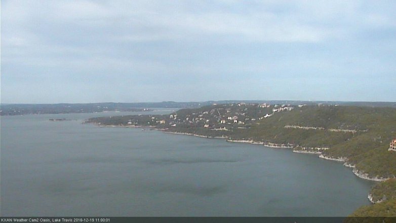 Lake Travis webcam, December 19, 2016 10:30 AM CT