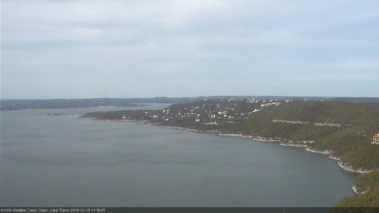Lake Travis webcam, December 19, 2016 10:40 AM CT