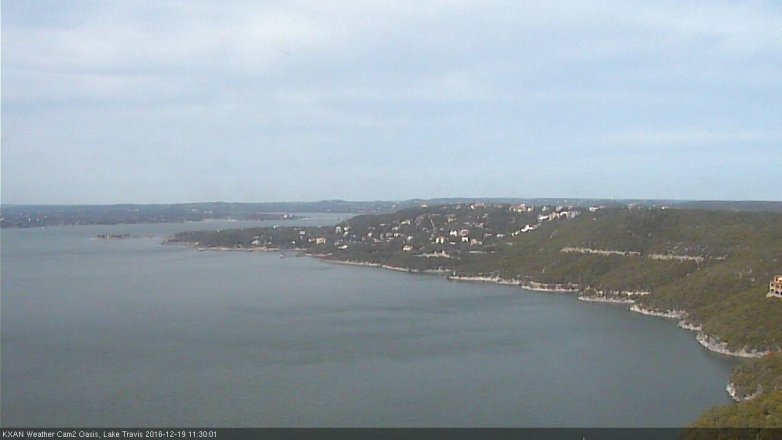 Lake Travis webcam, December 19, 2016 10:45 AM CT