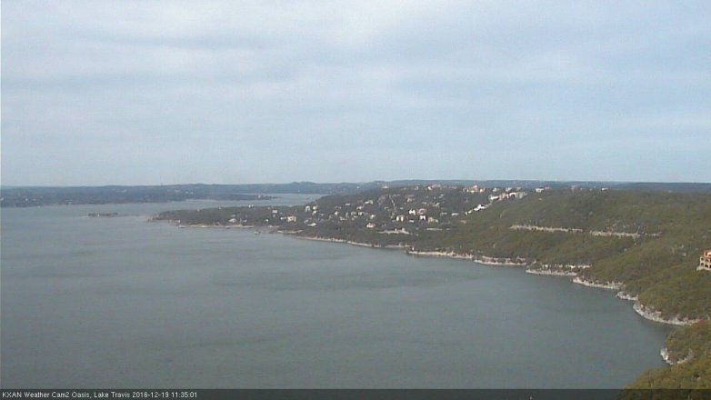 Lake Travis webcam, December 19, 2016 11:00 AM CT