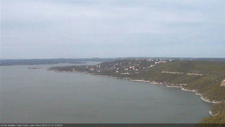 Lake Travis webcam, December 19, 2016 11:15 AM CT