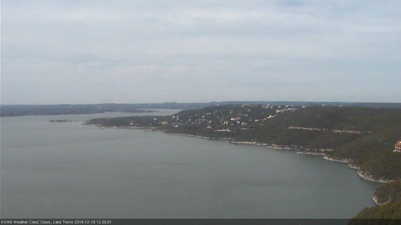 Lake Travis webcam, December 19, 2016 11:55 AM CT
