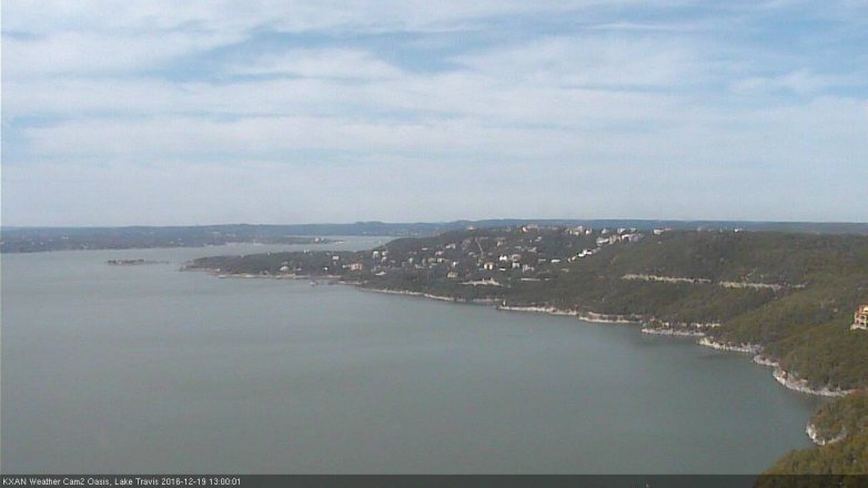 Lake Travis webcam, December 19, 2016 12:20 PM CT