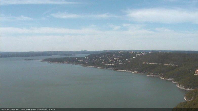 Lake Travis webcam, December 19, 2016 12:40 PM CT