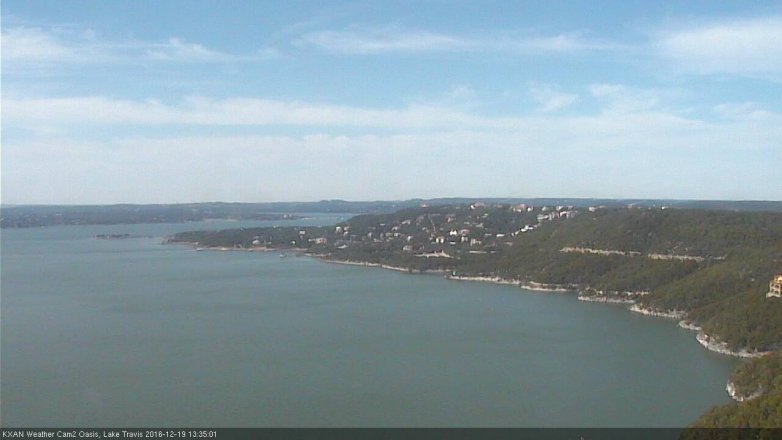Lake Travis webcam, December 19, 2016 1:00 PM CT