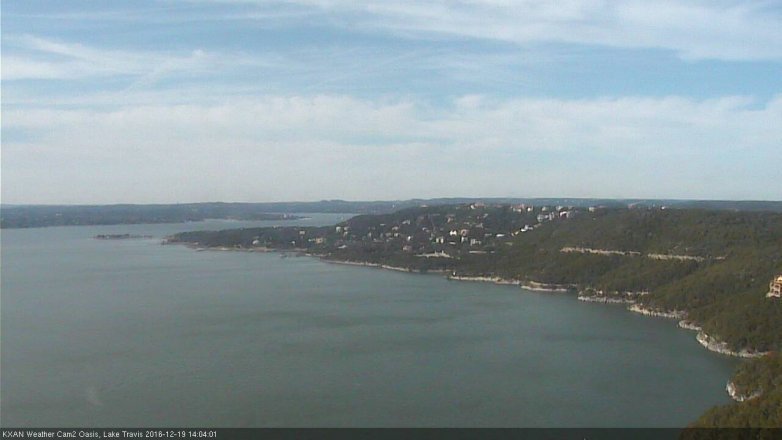 Lake Travis webcam, December 19, 2016 1:10 PM CT