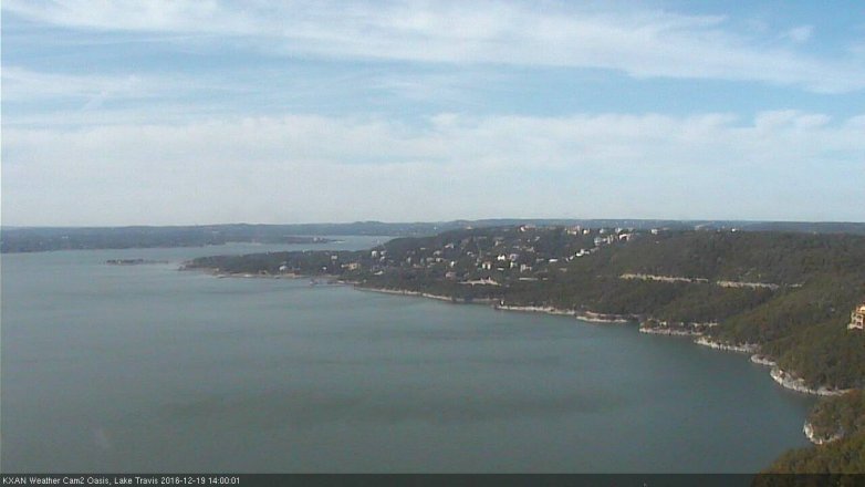 Lake Travis webcam, December 19, 2016 1:25 PM CT