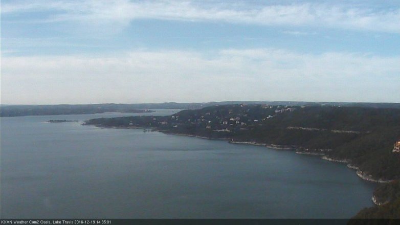 Lake Travis webcam, December 19, 2016 2:05 PM CT