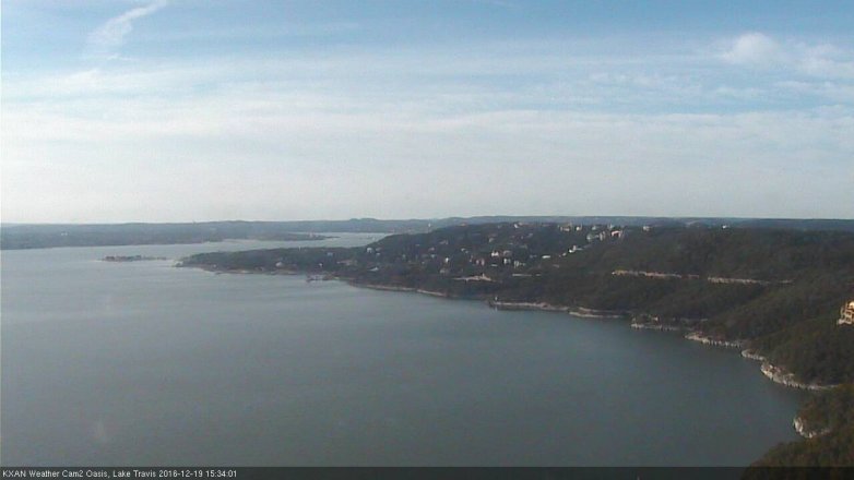 Lake Travis webcam, December 19, 2016 2:45 PM CT