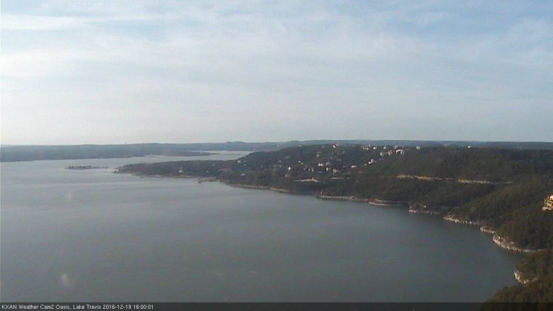 Lake Travis webcam, December 19, 2016 3:10 PM CT