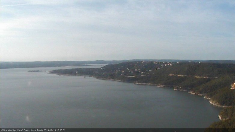 Lake Travis webcam, December 19, 2016 3:15 PM CT