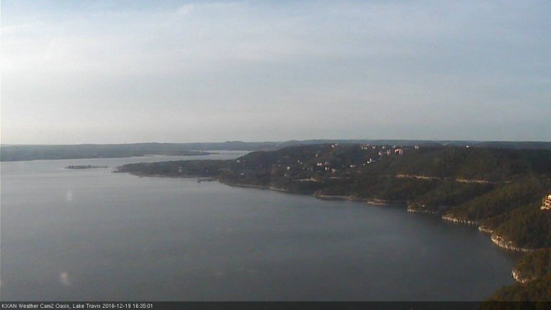 Lake Travis webcam, December 19, 2016 3:40 PM CT