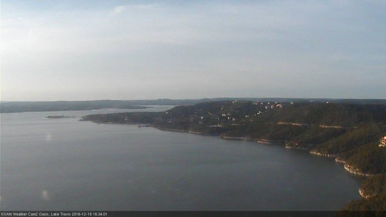 Lake Travis webcam, December 19, 2016 3:50 PM CT