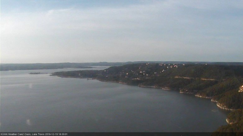 Lake Travis webcam, December 19, 2016 4:00 PM CT