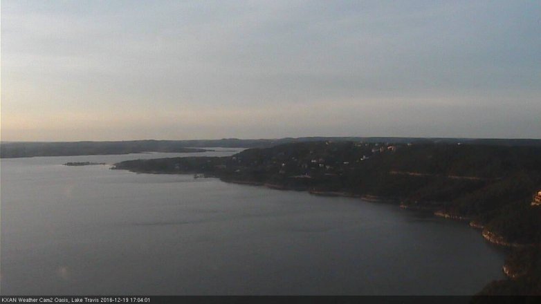 Lake Travis webcam, December 19, 2016 4:15 PM CT
