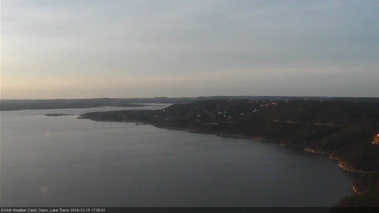 Lake Travis webcam, December 19, 2016 4:25 PM CT