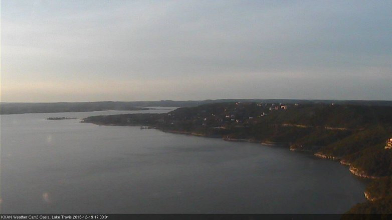 Lake Travis webcam, December 19, 2016 4:30 PM CT