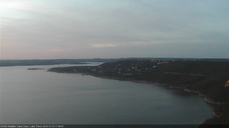 Lake Travis webcam, December 19, 2016 5:05 PM CT