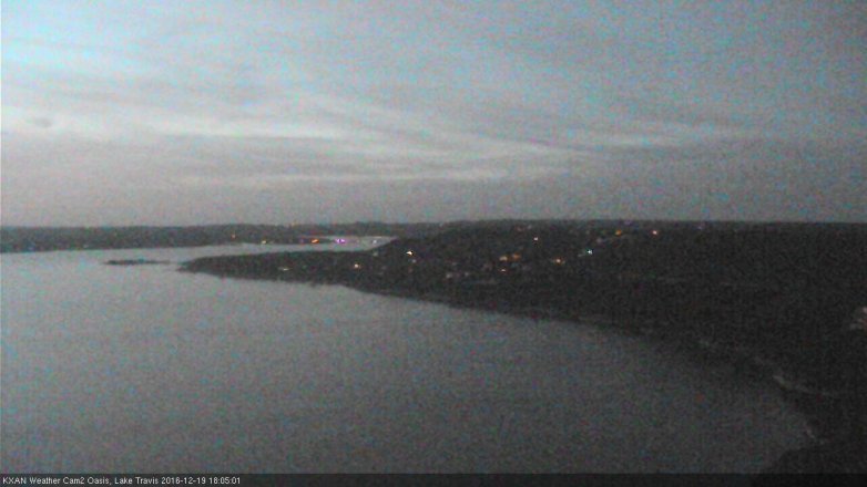 Lake Travis webcam, December 19, 2016 5:35 PM CT