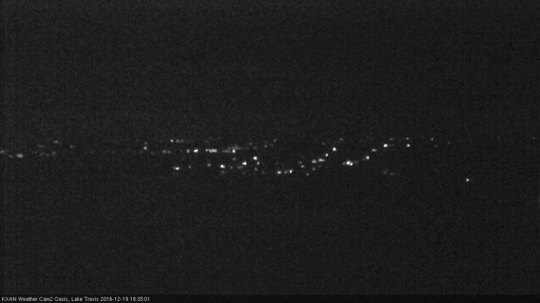 Lake Travis webcam, December 19, 2016 5:55 PM CT