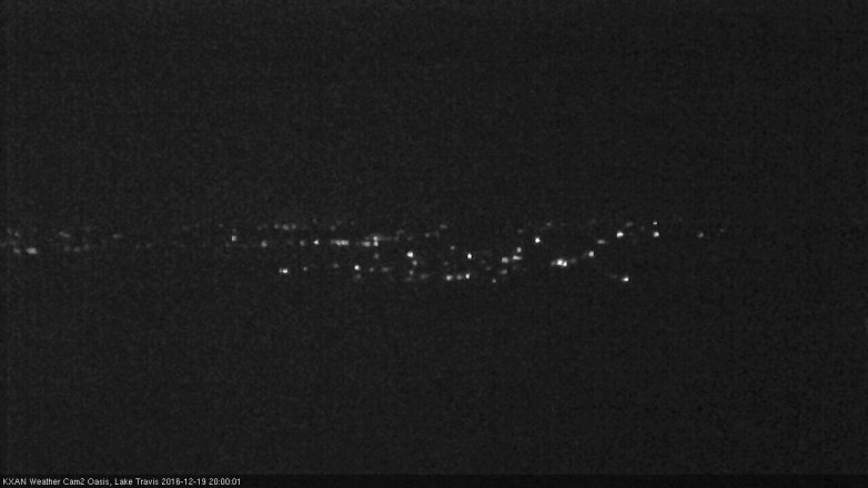 Lake Travis webcam, December 19, 2016 7:15 PM CT