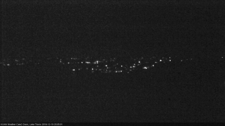 Lake Travis webcam, December 19, 2016 7:30 PM CT