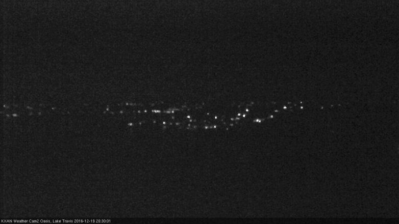 Lake Travis webcam, December 19, 2016 7:40 PM CT